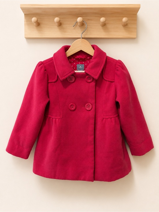 GAP Other - GAP Girls Bright Red Double-Breasted Peacoat